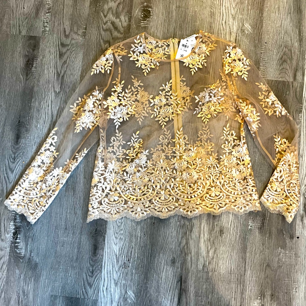 3/$25 Gold LaceTop
